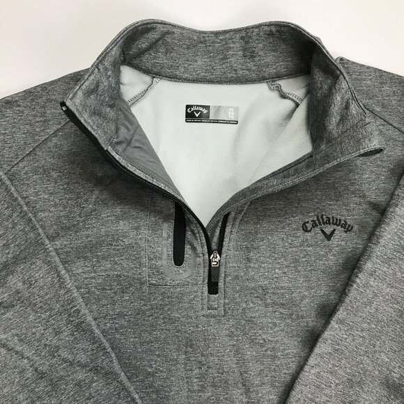 Callaway Golf Men Zip Gray XL Zip Pullover - Picture 5 of 7